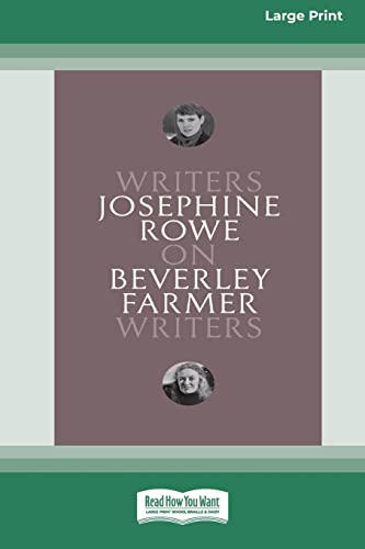Beispielbild fr On Beverley Farmer: Writers on Writers [16pt Large Print Edition] zum Verkauf von Lucky's Textbooks