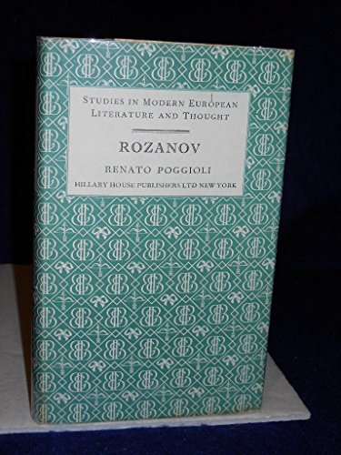 Rozanov (Study in Modern European Literature & Thought) (9780370001968) by Poggioli, Renato