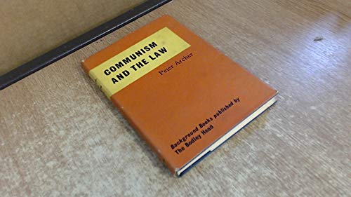 Beispielbild fr COMMUNISM & THE LAW zum Verkauf von Neil Shillington: Bookdealer/Booksearch