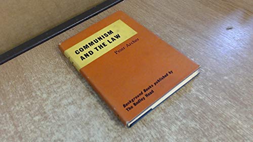 Imagen de archivo de COMMUNISM & THE LAW a la venta por Neil Shillington: Bookdealer/Booksearch