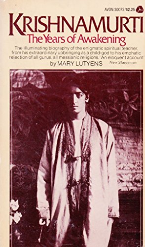 9780374182229: Krishnamurti: The years of awakening