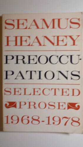Beispielbild fr Preoccupations: Selected prose, 1968-1978 [signed] zum Verkauf von Riverby Books