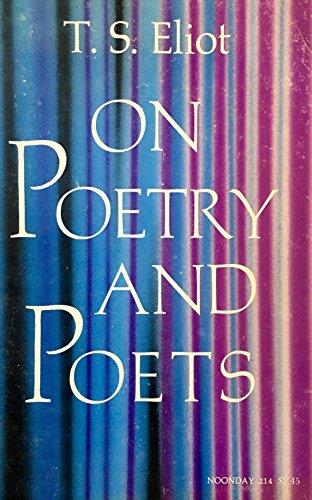 9780374501853: Title: On Poetry and Poets