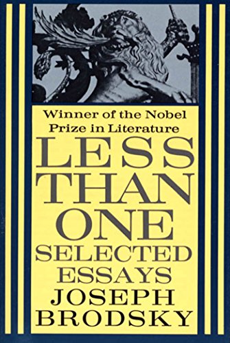 9780374520557: Less Than One: Selected Essays