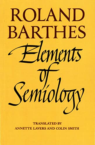 Imagen de archivo de Elements of Semiology a la venta por Bookoutlet1