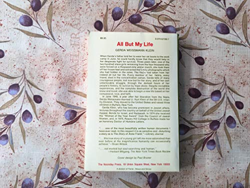 Beispielbild fr All But My Life zum Verkauf von Jenson Books Inc