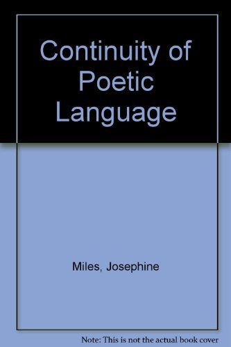 9780374956448: Continuity of Poetic Language [Textbook Binding] by