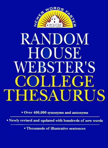 Stock image for Random House Webster's College Thesaurus for sale by Better World Books