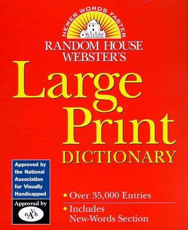 Imagen de archivo de Random House Webster's Large Print Dictionary a la venta por Books of the Smoky Mountains