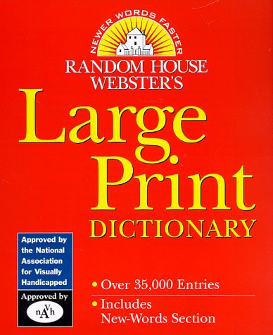 Stock image for Random House Webster's Large Print Dictionary for sale by Books of the Smoky Mountains
