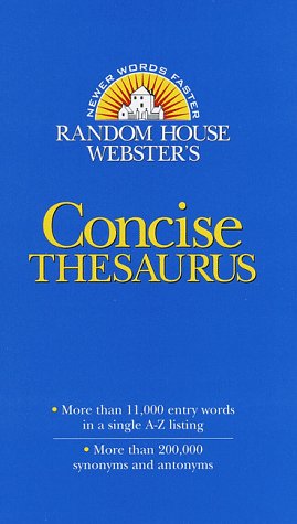 Random House Webster's Concise Thesaurus (9780375401978) by Random House