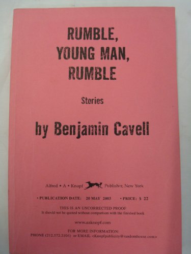 Imagen de archivo de Rumble, Young Man, Rumble: Stories a la venta por Open Books