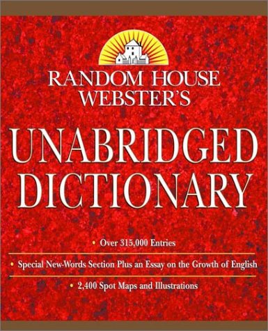 9780375425660: Random House Webster's Unabridged Dictionary: Indexed (Book Only Edition)