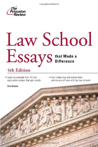 Law School Essays that Made a Difference, 4th Edition (Graduate School Admissions Guides) (9780375427862) by Princeton Review