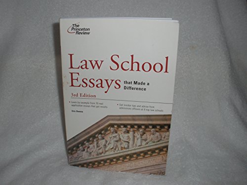 9780375428777: Law School Essays that Made a Difference, 3rd Edition (Graduate School Admissions Guides)