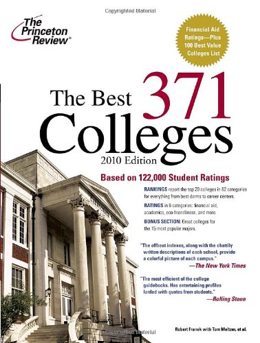 Beispielbild fr The Best 371 Colleges 2010 (Princeton Review) zum Verkauf von AwesomeBooks