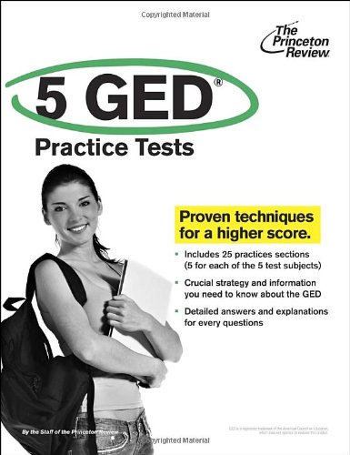 5 GED Practice Tests (College Test Preparation) (9780375429569) by Princeton Review