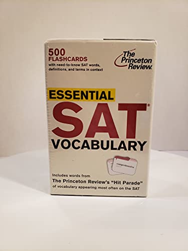 9780375429644: Essential SAT Vocabulary (Flashcards): 500 Flashcards with Need-To-Know SAT Words, Definitions, and Terms in Context (College Test Preparation)