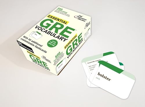 Stock image for Essential GRE Vocabulary (flashcards): 500 Flashcards with Need-to-Know GRE Words, Definitions, and Terms in Context (Graduate School Test Preparation) for sale by SecondSale