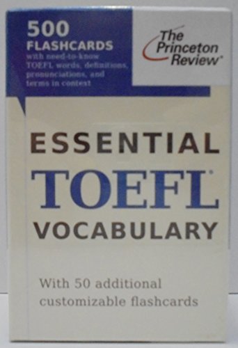 9780375429668: Essential TOEFL Vocabulary: 500 Flashcards With Need-to-Know TOELF Words, Definitions, Pronunciations, and Terms in Context, With 50 Additional Customizable Flashcards