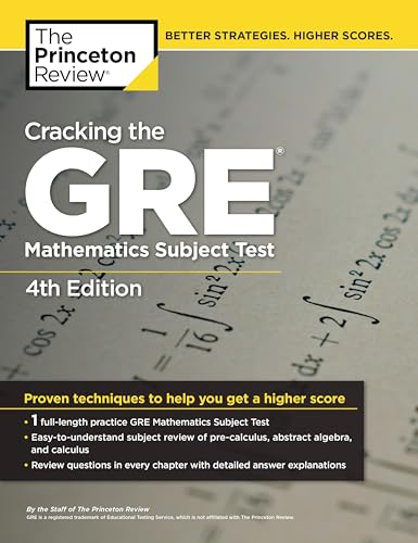 Beispielbild fr Cracking the GRE Mathematics Subject Test, 4th Edition zum Verkauf von SecondSale