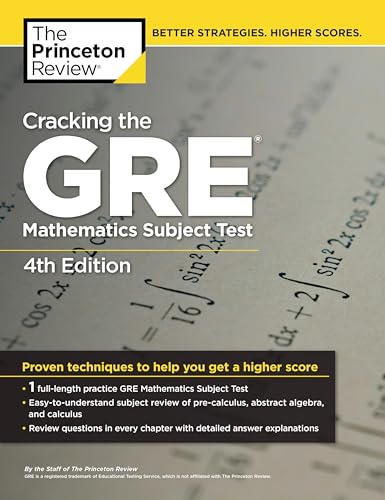 Stock image for Cracking the GRE Mathematics Subject Test, 4th Edition for sale by SecondSale