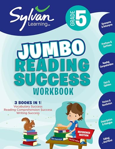 9780375430190: 5th Grade Jumbo Reading Success Workbook: 3 Books in 1-- Vocabulary Success, Reading Comprehension Success, Writing Success; Activities, Exercises & Tips to Help Catch Up, Keep Up & Get Ahead