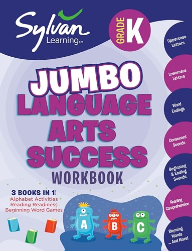 9780375430299: Kindergarten Jumbo Language Arts Success Workbook: 3 Books in 1 --Alphabet Activities; Reading Readiness; Beginning Word Games; Activities, Exercises, ... Ahead (Sylvan Language Arts Jumbo Workbooks)
