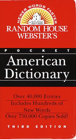 Stock image for Random House Webster's Pocket American Dictionary: Third Edition for sale by Wonder Book