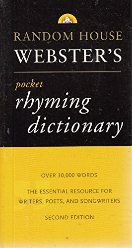 Imagen de archivo de Random House Webster's Pocket Rhyming Dictionary a la venta por Goldstone Books