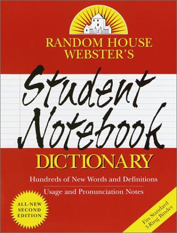 Imagen de archivo de Random House Webster's Student Notebook Dictionary: Second Edition (Handy Reference Series) a la venta por Wonder Book