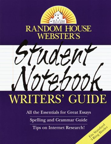 Imagen de archivo de Random House Webster's Student Notebook Writers' Guide a la venta por Wonder Book