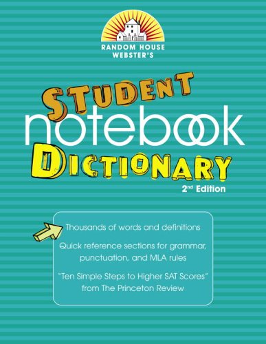Beispielbild fr Random House Webster's Student Notebook Dictionary, Second Edition zum Verkauf von Wonder Book