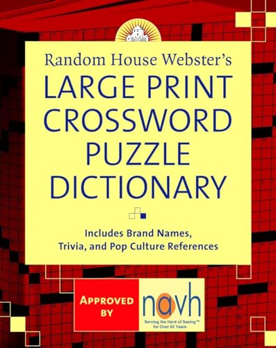 Stock image for Random House Websters Large Print Crossword Puzzle Dictionary for sale by Goodwill