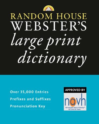Stock image for Random House Webster's Large Print Dictionary for sale by Better World Books: West