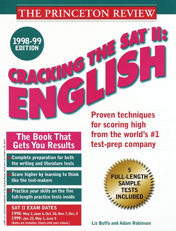 Beispielbild fr Cracking the SAT II : English 1998-99 Edition zum Verkauf von Vashon Island Books