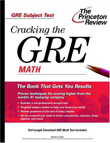 Imagen de archivo de Cracking the GRE Math (Princeton Review: Cracking the GRE) a la venta por Wonder Book