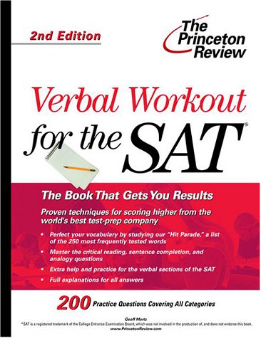 Beispielbild fr Verbal Workout for the SAT, 2nd Edition (Sat Verbal Workout) zum Verkauf von Wonder Book