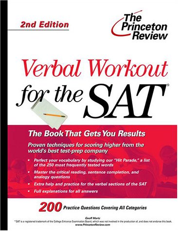 Stock image for The Princeton Review Verbal Workout for the SAT (Second Edition) for sale by gearbooks