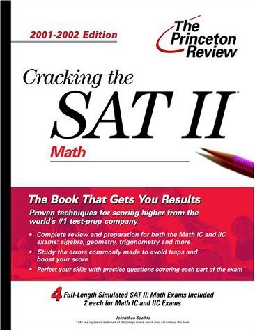 9780375761867: Cracking the SAT II: Math, 2001-2002 Edition