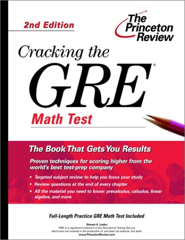 Imagen de archivo de Cracking the GRE Math Test a la venta por Better World Books