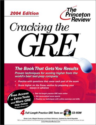 Stock image for Cracking the GRE, 2004 Edition for sale by Better World Books