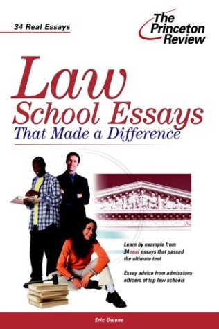 Stock image for Law School Essays that Made a Difference (Graduate School Admissions Gui) for sale by Wonder Book