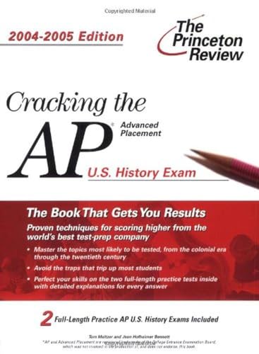 9780375763922: Cracking the AP U.S. History Exam, 2004-2005 Edition (College Test Prep)
