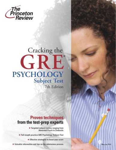 Cracking the GRE Psychology Subject Test, 7th Edition (9780375764929) by Princeton Review