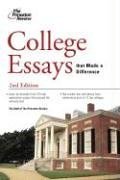9780375765681: College Essays That Made a Difference (Princeton Review)