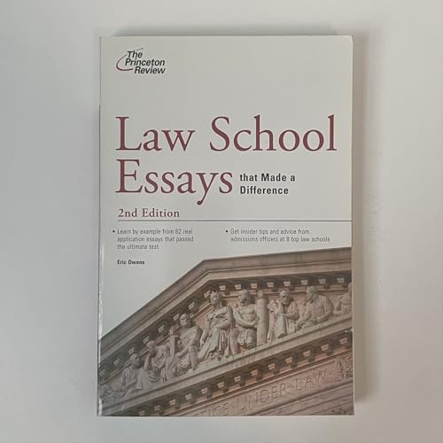 Beispielbild fr Law School Essays That Made a Difference, 2nd Edition (Graduate School Admissions Guides) zum Verkauf von Wonder Book