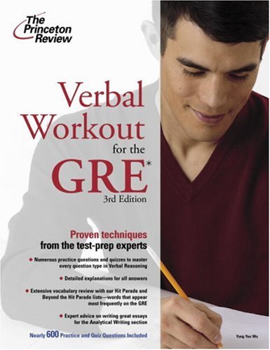Beispielbild fr Verbal Workout for the GRE zum Verkauf von Better World Books: West
