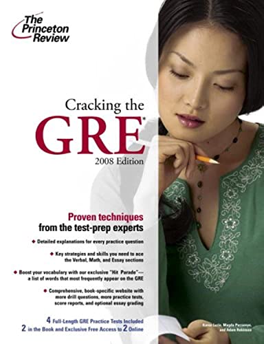 Beispielbild fr Cracking the GRE, 2008 Edition (Graduate School Test Preparation) zum Verkauf von Wonder Book
