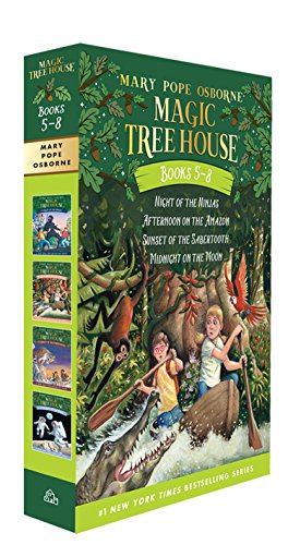 Stock image for Magic Tree House Boxed Set, Books 5-8: Night of the Ninjas, Afternoon on the Amazon, Sunset of the Sabertooth, and Midnight on the Moon for sale by Goodwill Books